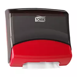 TORK Einzeltuchspender W4 Performance 654008 rot-rauchfarben